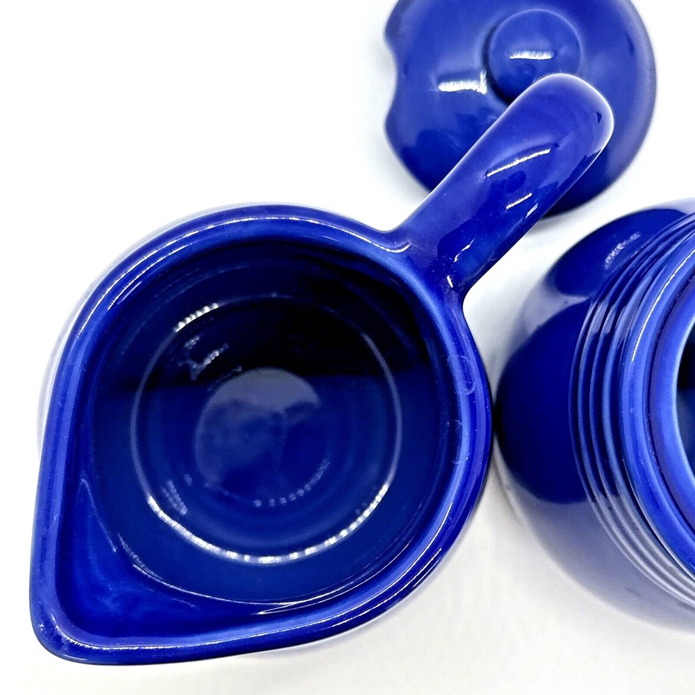 Test Rite International Cobalt Blue Stoneware Sugar & Creamer set - Picture 6 of 11
